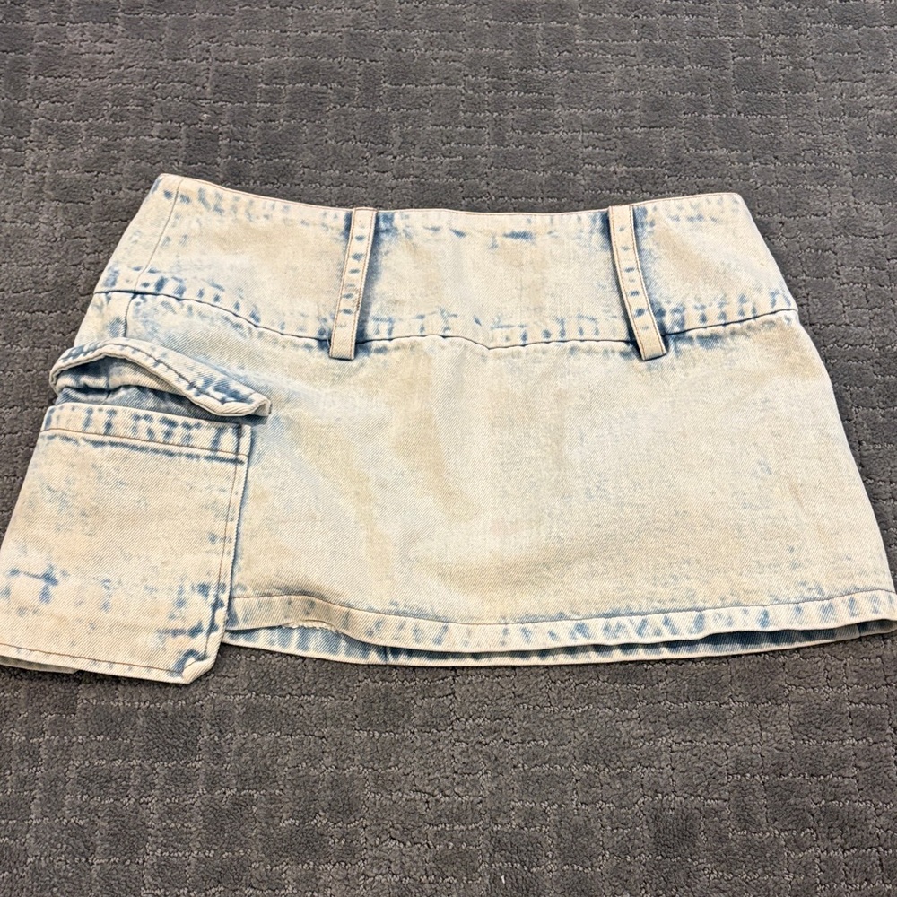 REVOLVE Light Blue Denim Mini Skirt